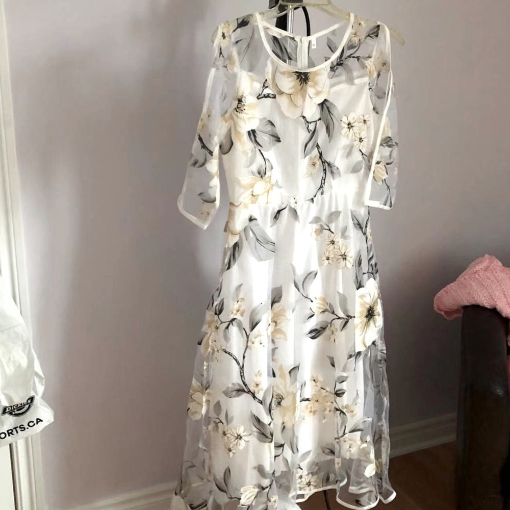 White Floral Dress